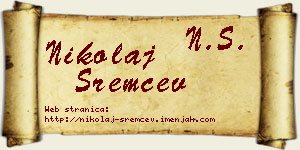 Nikolaj Sremčev vizit kartica